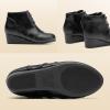 image:imageDREAM PAIRS Girls Low Wedge Heel Booties Side Zipper Ankle Boots ToddlerLittle KidBig KidBlackpu