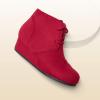 image:imageDREAM PAIRS Girls Low Wedge Heel Booties Side Zipper Ankle Boots ToddlerLittle KidBig KidRed