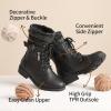 image:imageDREAM PAIRS Girls Mid Calf Combat Ankle Lace up BootsBlack