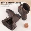image:imageDREAM PAIRS Girls Mid Calf Combat Ankle Lace up BootsBrown