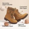 image:imageDREAM PAIRS Girls Mid Calf Combat Ankle Lace up BootsWheat