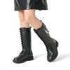 image:imageDREAM PAIRS Girls Riding Boots Knee High Side Zipper Mid Calf Shoes Little KidBig KidBlack