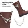 image:imageDREAM PAIRS Girls Riding Boots Knee High Side Zipper Mid Calf Shoes Little KidBig KidDark Brown