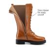 image:imageDREAM PAIRS Girls Riding Boots Knee High Side Zipper Mid Calf Shoes Little KidBig KidTan