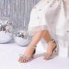 image:imageDREAM PAIRS Girls Sandals Ankle Strap Square Toe Low Heel Bow Flower Dress ShoesSilver
