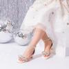 image:imageDREAM PAIRS Girls Sandals Ankle Strap Square Toe Low Heel Bow Flower Dress ShoesWhite