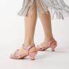 image:imageDREAM PAIRS Girls Sandals Low Heel Dress Open Toe Sandals Flower Wedding Party for Little KidBig KidRose Gold
