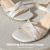 image:imageDREAM PAIRS Girls Sandals Low Heel Dress Open Toe Sandals Flower Wedding Party for Little KidBig KidSilver