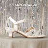 image:imageDREAM PAIRS Girls Sandals Low Heel Dress Open Toe Sandals Flower Wedding Party for Little KidBig KidWhite