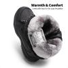 image:imageDREAM PAIRS Girls Snow Boots Warm Cozy AntiSlip Lightweight Mid Calf Faux Fur Lining Winter Shoes for LittleBig KidsBlack