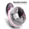 image:imageDREAM PAIRS Girls Snow Boots Warm Cozy AntiSlip Lightweight Mid Calf Faux Fur Lining Winter Shoes for LittleBig KidsBlackPink