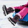 image:imageDREAM PAIRS Girls Snow Boots Warm Cozy AntiSlip Lightweight Mid Calf Faux Fur Lining Winter Shoes for LittleBig KidsBlackPink