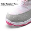 image:imageDREAM PAIRS Girls Snow Boots Warm Cozy AntiSlip Lightweight Mid Calf Faux Fur Lining Winter Shoes for LittleBig KidsGreyPink