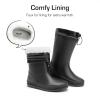 image:imageDREAM PAIRS Kids Rain Boots Boys Girls Lightweight Boots Waterproof Easyon Outdoor Playing Rain Boot UnisexChildAll Black