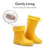 image:imageDREAM PAIRS Kids Rain Boots Boys Girls Lightweight Boots Waterproof Easyon Outdoor Playing Rain Boot UnisexChildAll Yellow