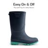 image:imageDREAM PAIRS Kids Rain Boots EasyOn Lightweight NonSlip Outsole for Boys amp Girls Outdoor Rainy Day PlayNavyGreen