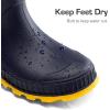 image:imageDREAM PAIRS Kids Rain Boots EasyOn Lightweight NonSlip Outsole for Boys amp Girls Outdoor Rainy Day PlayNavyYellow