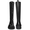 image:imageDREAM PAIRS Knee High Boots Women Fashion Combat Boots Chunky Platform Lace Up Lug Sole Boots For Women