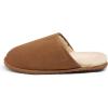 image:imageDREAM PAIRS Mens Avalon Scuff Slip on Fuzzy Faux Wool Lining Warm Indoor Outdoor House Slippers TanSize 11