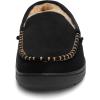 image:imageDREAM PAIRS Mens Dsl2110m Fuzzy Microsuede Moccasin Slippers with Plush Lining House Shoes Black Size 11