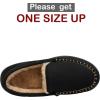 image:imageDREAM PAIRS Mens Dsl2110m Fuzzy Microsuede Moccasin Slippers with Plush Lining House Shoes Black Size 11
