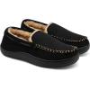image:imageDREAM PAIRS Mens Dsl2110m Fuzzy Microsuede Moccasin Slippers with Plush Lining House Shoes Black Size 11