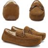 image:imageDREAM PAIRS Mens House Slippers Moccasin Indoor Outdoor Fuzzy Furry Loafers Suede Leather Warm Comfortable Shoes
