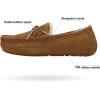 image:imageDREAM PAIRS Mens House Slippers Moccasin Indoor Outdoor Fuzzy Furry Loafers Suede Leather Warm Comfortable Shoes