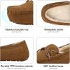 image:imageDREAM PAIRS Mens House Slippers Moccasin Indoor Outdoor Fuzzy Furry Loafers Suede Leather Warm Comfortable Shoes
