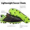 image:imageDREAM PAIRS Mens Sport Flexible Athletic Lace Up Light Weight Outdoor Cleats Football Soccer ShoesBlackLemonGreenRed
