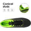 image:imageDREAM PAIRS Mens Sport Flexible Athletic Lace Up Light Weight Outdoor Cleats Football Soccer ShoesBlackNeonGreen