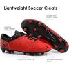 image:imageDREAM PAIRS Mens Sport Flexible Athletic Lace Up Light Weight Outdoor Cleats Football Soccer ShoesRedBlack