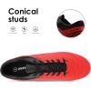 image:imageDREAM PAIRS Mens Sport Flexible Athletic Lace Up Light Weight Outdoor Cleats Football Soccer ShoesRedBlack
