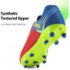 image:imageDREAM PAIRS Mens Sport Flexible Athletic Lace Up Light Weight Outdoor Cleats Football Soccer ShoesRedRoyalLemonGreen
