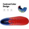 image:imageDREAM PAIRS Mens Sport Flexible Athletic Lace Up Light Weight Outdoor Cleats Football Soccer ShoesRedRoyalLemonGreen