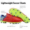 image:imageDREAM PAIRS Mens Sport Flexible Athletic Lace Up Light Weight Outdoor Cleats Football Soccer ShoesRedRoyalLemonGreen