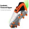 image:imageDREAM PAIRS Mens Sport Flexible Athletic Lace Up Light Weight Outdoor Cleats Football Soccer ShoesSilverOrangeBlack