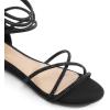image:imageDREAM PAIRS Womens Ankle Strap Flat Sandals Summer Dressy Strappy Gladiator Rhinestones SandalsBlack