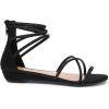 image:imageDREAM PAIRS Womens Ankle Strap Flat Sandals Summer Dressy Strappy Gladiator Rhinestones SandalsBlack