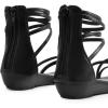 image:imageDREAM PAIRS Womens Ankle Strap Flat Sandals Summer Dressy Strappy Gladiator Rhinestones SandalsBlackPu