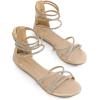 image:imageDREAM PAIRS Womens Ankle Strap Flat Sandals Summer Dressy Strappy Gladiator Rhinestones SandalsGold