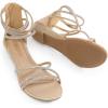 image:imageDREAM PAIRS Womens Ankle Strap Flat Sandals Summer Dressy Strappy Gladiator Rhinestones SandalsGold