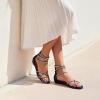 image:imageDREAM PAIRS Womens Ankle Strap Flat Sandals Summer Dressy Strappy Gladiator Rhinestones SandalsNavy