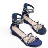 image:imageDREAM PAIRS Womens Ankle Strap Flat Sandals Summer Dressy Strappy Gladiator Rhinestones SandalsNavy