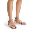 image:imageDREAM PAIRS Womens Ankle Strap Flat Sandals Summer Dressy Strappy Gladiator Rhinestones SandalsNude