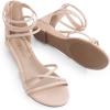 image:imageDREAM PAIRS Womens Ankle Strap Flat Sandals Summer Dressy Strappy Gladiator Rhinestones SandalsNudePu