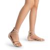 image:imageDREAM PAIRS Womens Ankle Strap Flat Sandals Summer Dressy Strappy Gladiator Rhinestones SandalsNudePu