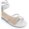 image:imageDREAM PAIRS Womens Ankle Strap Flat Sandals Summer Dressy Strappy Gladiator Rhinestones SandalsSilver