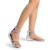 image:imageDREAM PAIRS Womens Ankle Strap Flat Sandals Summer Dressy Strappy Gladiator Rhinestones SandalsSilver