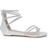 image:imageDREAM PAIRS Womens Ankle Strap Flat Sandals Summer Dressy Strappy Gladiator Rhinestones SandalsSilver